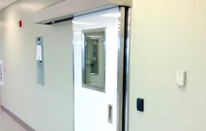 Single Sliding Fiberglass Doors for Sterile Environments