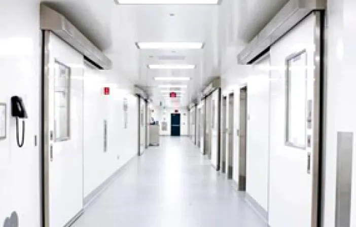 Single Sliding Fiberglass Doors for Sterile Environments
