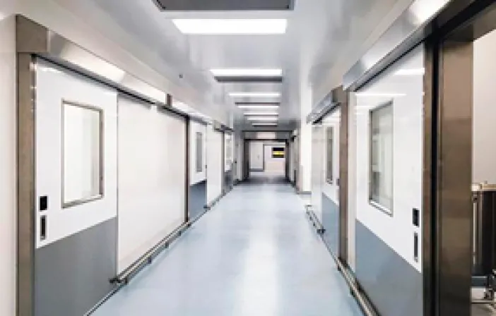 Single Sliding Fiberglass Doors for Sterile Environments