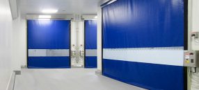 Low Profile, High Speed Fabric Roll-Up Door