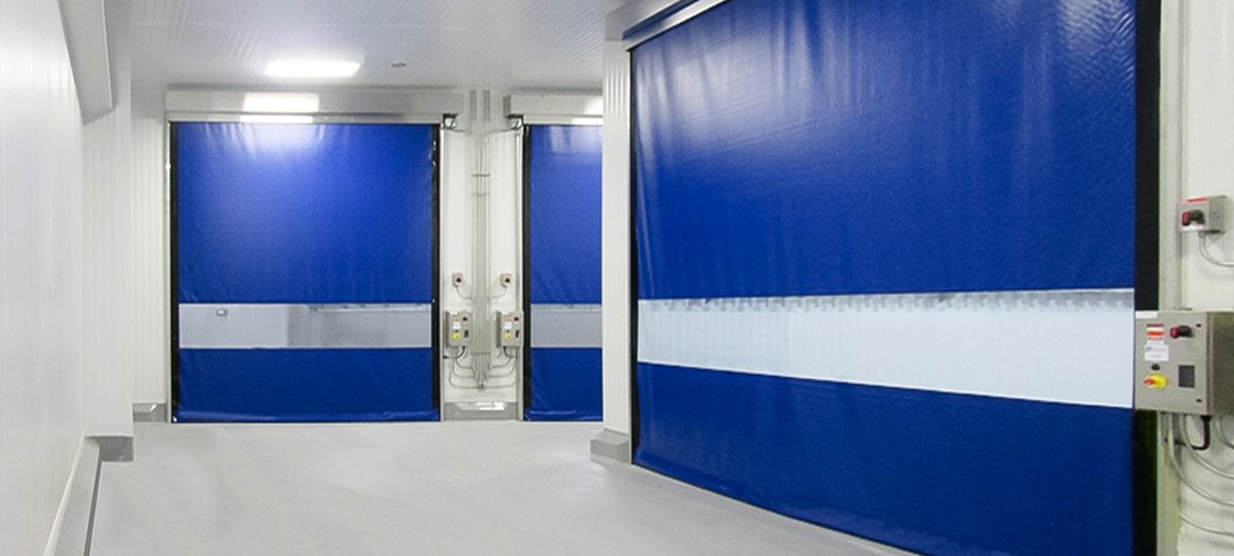 Low Profile, High Speed Fabric Roll-Up Door