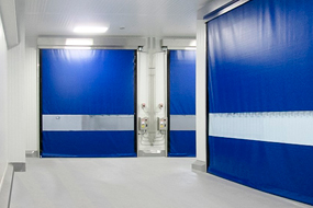 Low Profile, High Speed Fabric Roll-Up Door