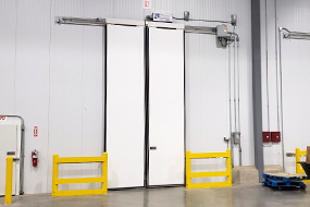 Bi-Parting Flexible Panel Cold Storage Doors