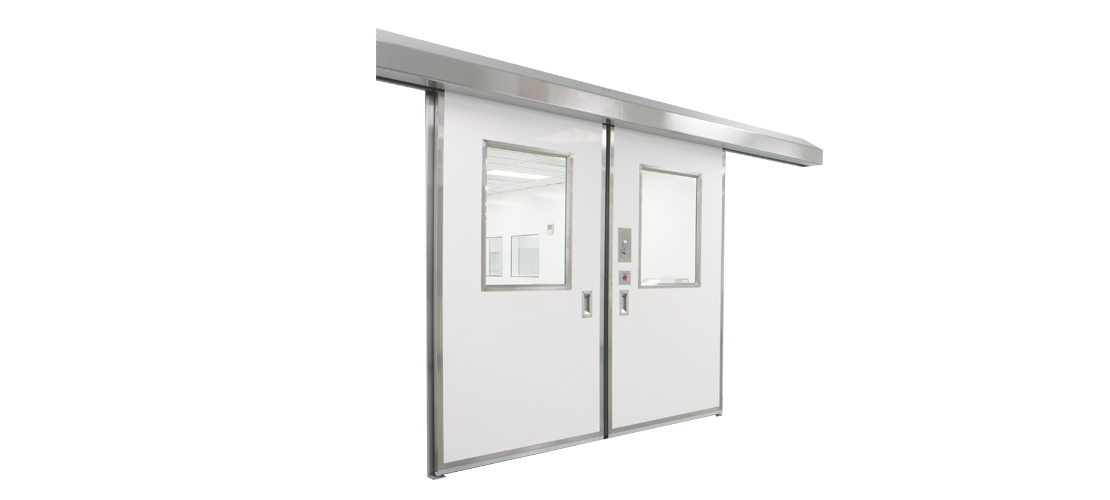 Manual and Power Bi-Parting Sliding Fiberglass Doors for Sterile Environments