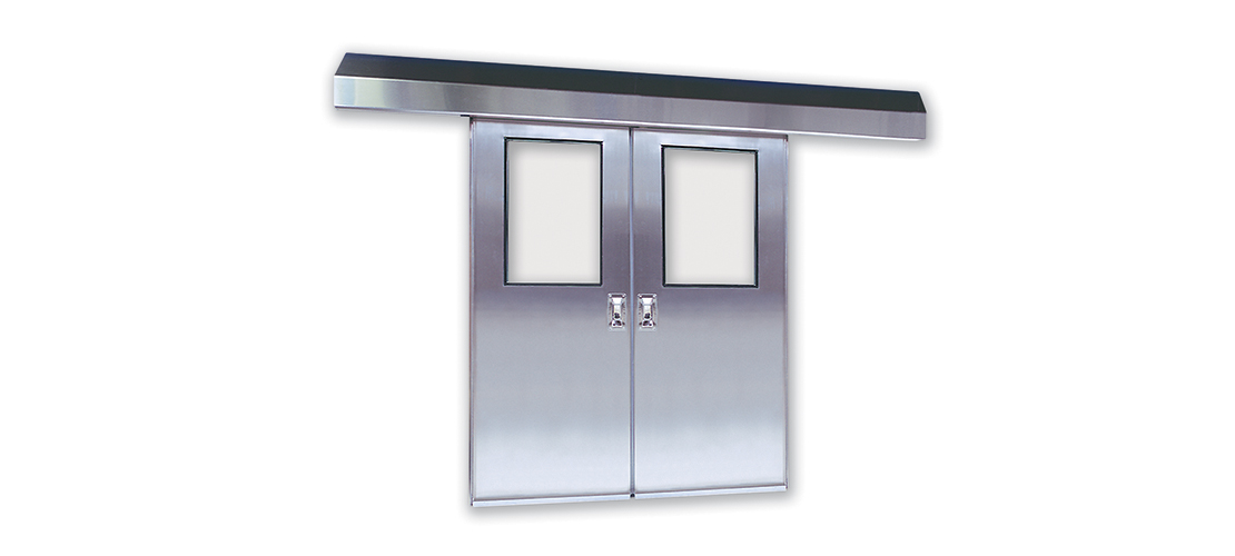 Manual and Power Bi-Parting Sliding Stainless Steel Doors for Sterile Environments