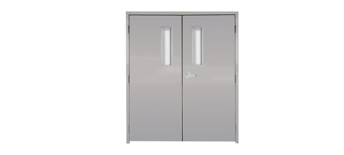 Paired Swinging Manual & Power U.L Rated Fire Doors for Pharmaceutical Environments