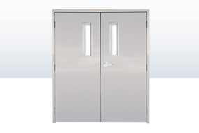 Stainless Steel Paired Swinging Doors